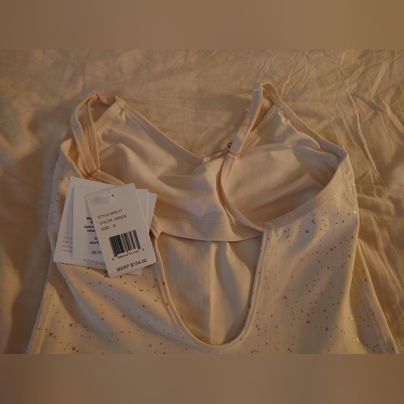 NWT Gold Ivory BEYOND YOGA Alloy Ombre Elevation Jumpsuit S Carbon38 Small HTF - Picture 9 of 11